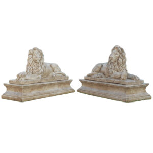 Staty "Lejonpar Carrara" – Grevinnans Butik & Inredning
